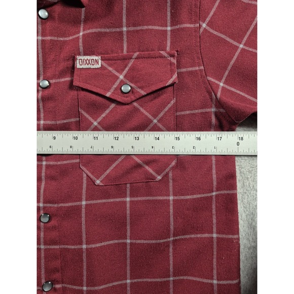 Dixxon Flannel Company Shirt Mens XS Maroon The Underground Pearl Snap - Picture 4 of 6